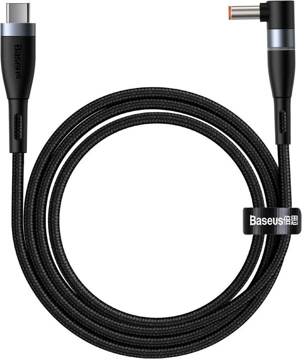 Produktbild Baseus Zinc Magnetic Cable, USB-C to DC 100W, PD, 2m, angled (black)
