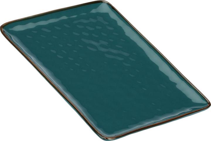 Actual product image Rose Tulipani Concerto Ottanio Rectangular tray - Blue-green 36 x 26 5 cm