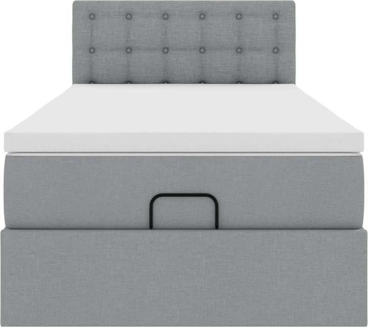 Immagine prodotto VidaXL Ottomana con materasso in tessuto grigio chiaro 100x200 cm (100 x 200 cm)