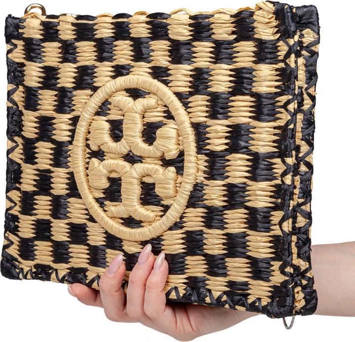 Produktbild Tory Burch pouch ella in raffia in raffia natural and black color