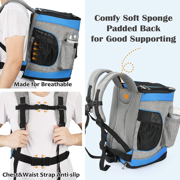 Image du produit Kato Tirrinia Sac à dos pour animaux de compagnie (bleu) (Chat, Lavable, Pliable)