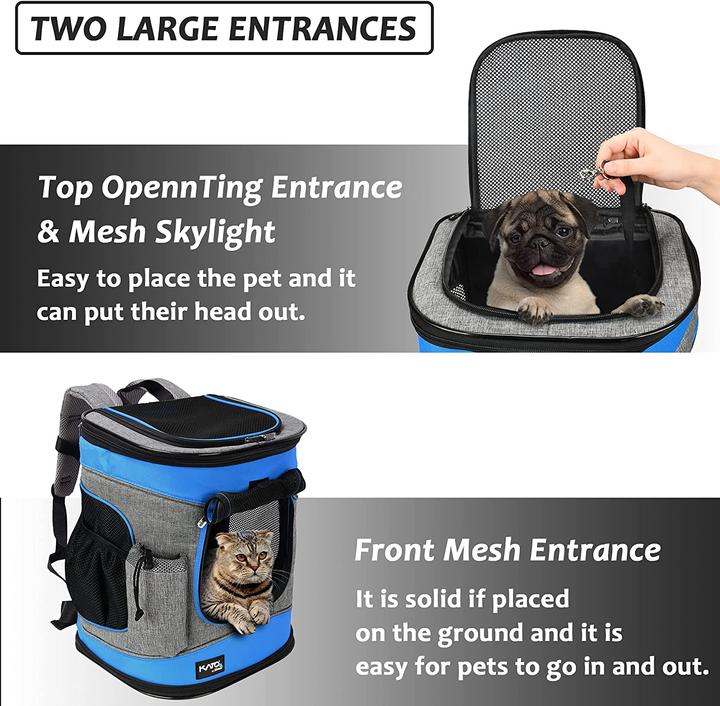 Image du produit Kato Tirrinia Sac à dos pour animaux de compagnie (bleu) (Chat, Lavable, Pliable)