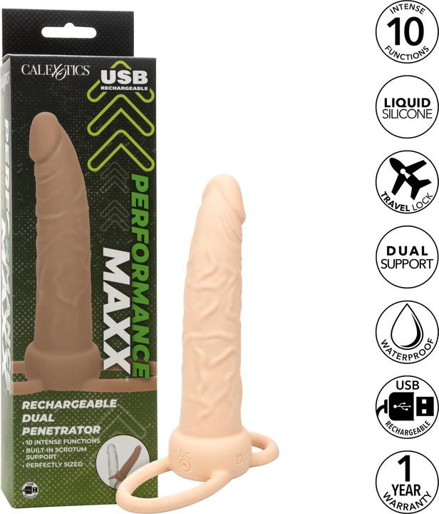 Produktbild CalExotics Performance Maxx™ Rechargeable Dual Penetrator - Ivory