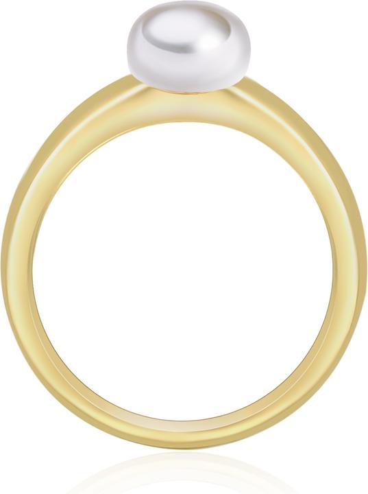 Actual product image Valero Pearls Ladies Sterling Silver Freshwater Cultured Pearl Yellow Gold - 2194 (54, 925 Silver)