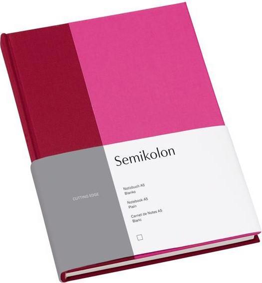 Actual product image Semikolon Notebook A5 blank raspberry fuchsia (15.2 x 21.7 cm)