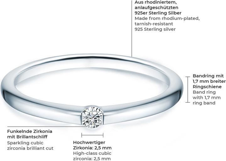 Produktbild Trilani Damen Sterling Silber Zirkonia silber - 4134 (48, 925 Silber)