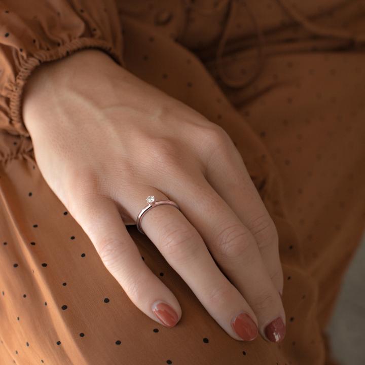 Actual product image Trilani Ladies Sterling Silver Zirconia Rose Gold - 4166 (60, 925 Silver)