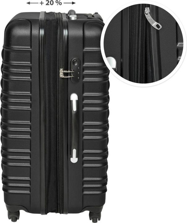 Produktbild tectake Hartschalenkofferset (106 l, Handgepäck (bis 50l), M (50 - 90l), L (90 - 115l), XL (ab 115l))