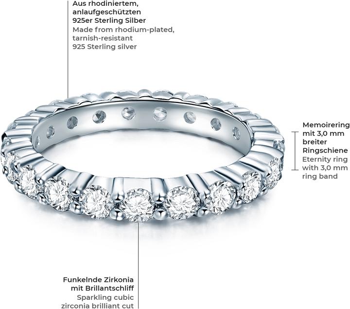 Produktbild Trilani Damen Sterling Silber Zirkonia silber - 4210 (52, 925 Silber)