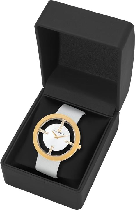 Actual product image Ladies quartz watch Lucrezia genuine leather cream white - 4332 (Analogue wristwatch, 42 mm)
