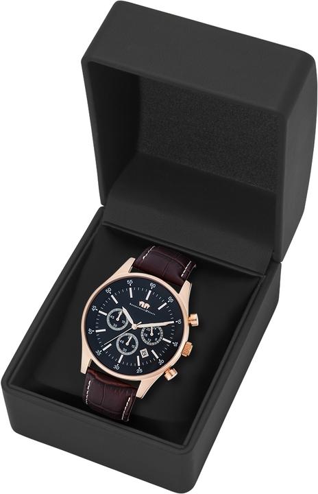 Image du produit Hommes Chronographe Goodwill en cuir véritable brun foncé - 4410 (Chronographe, 45 mm)
