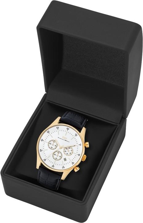 Produktbild Herren Chronograph Goodwill Echtleder schwarz - 4408 (Chronograph, 45 mm)