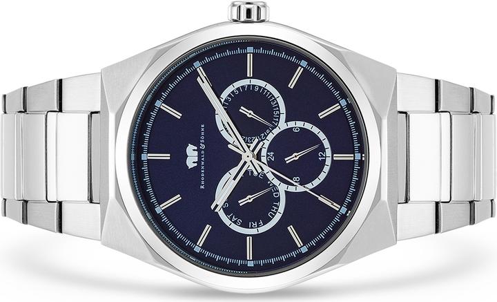Actual product image Men's multifunctions Cooledge stainless steel silver - 5608 (Analogue wristwatch, 42 mm)