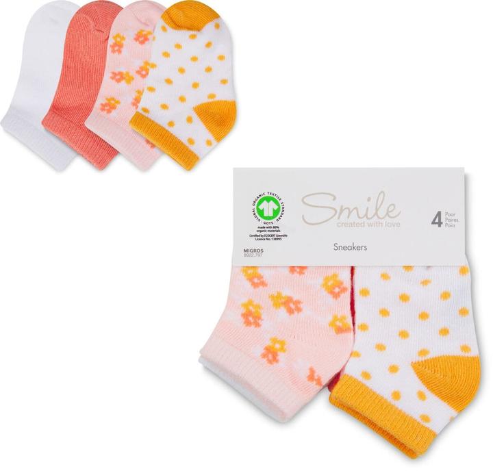 Smile Sneakers per bebe 4pezzi (confezione da 4, 15 - 18)