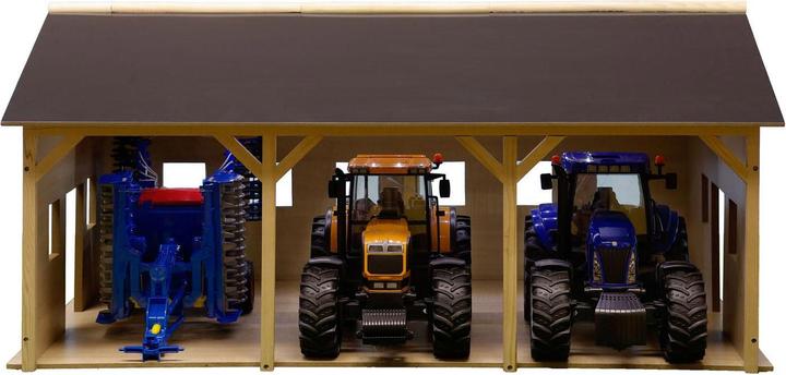 Produktbild Kids Globe Farming Agricultural Shed Wood für 3 Traktoren