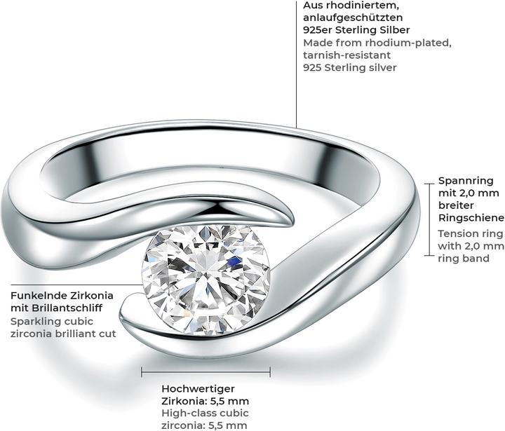 Immagine prodotto Trilani Donna Argento Zirconia argento - 6798 (52, 925 Argento)