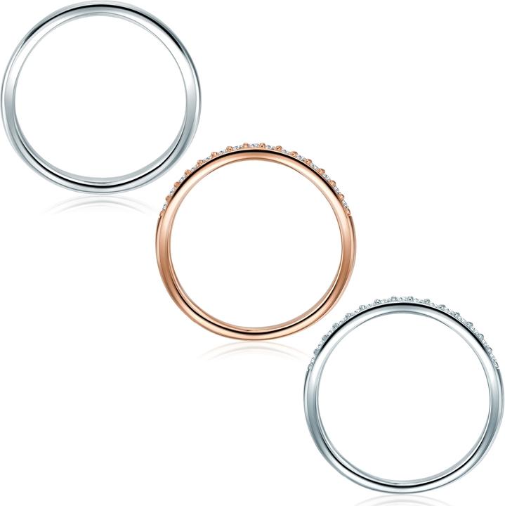 Actual product image Rafaela Donata Ladies Sterling Silver Zirconia Silver/Pink Gold - 10914 (60, 925 Silver)