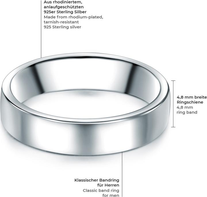 Actual product image Trilani Mens Sterling Silver Silver - 11066 (62, 925 Silver)