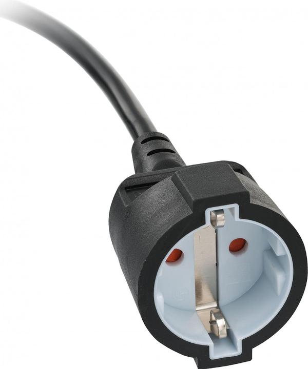 Produktbild Brennenstuhl Kurzverlängerungsleitung mit Winkel-Flachstecker 2m H05VV-F3G1.5 schwarz (2 m, CEE 7/4)