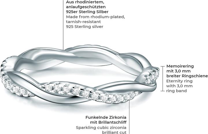 Actual product image Trilani Ladies Sterling Silver Zirconia silver - 11188 (58, 925 Silver)