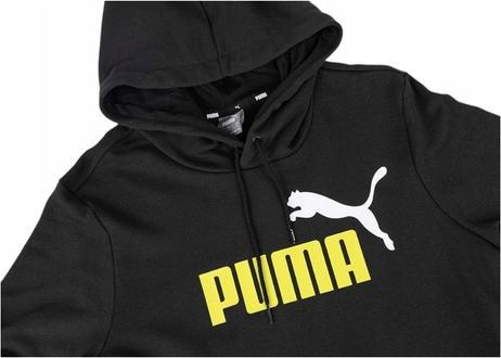 Puma Ess+ 2-farbiger Kapuzenpullover mit grossem Logo (XL)
