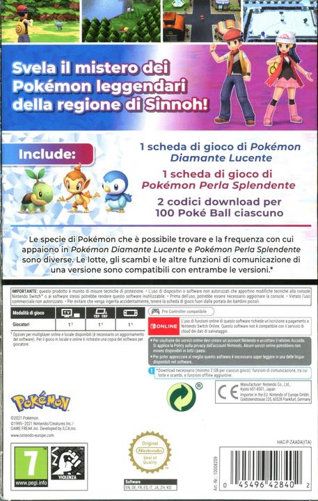 Produktbild Nintendo Pokémon Strahlender Diamant & Pokémon Leuchtende Perle - Doppelpack (Switch, Multilingual)