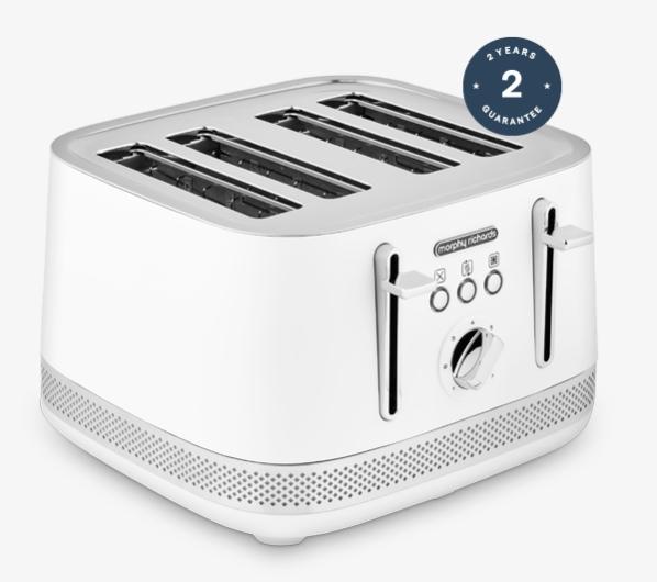 Produktbild Morphy Richards Illumination weisser 4-Scheiben-Toaster