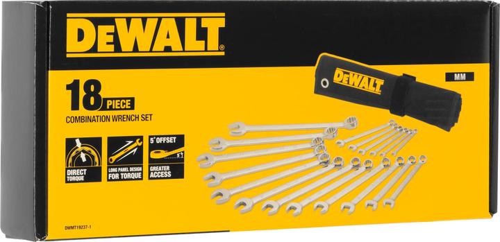 Image du produit DeWalt Jeu de clés mixtes Dewa métrique 18 pcs DWMT192371 (9 mm, 8 mm, 15 mm, 19 mm, 12 mm, 7 mm, 14 mm, 22 mm, 20 mm, 13 mm, 16 mm, 21 mm, 17 mm, 11 mm, 24 mm, 18 mm, 10 mm, 23 mm)