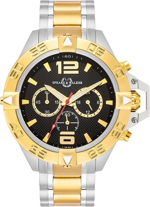 Immagine prodotto Spears & Walker Orologio al quarzo da uomo Varus II in acciaio inossidabile argento/oro giallo - 23244 (Cronografo, 50 mm)
