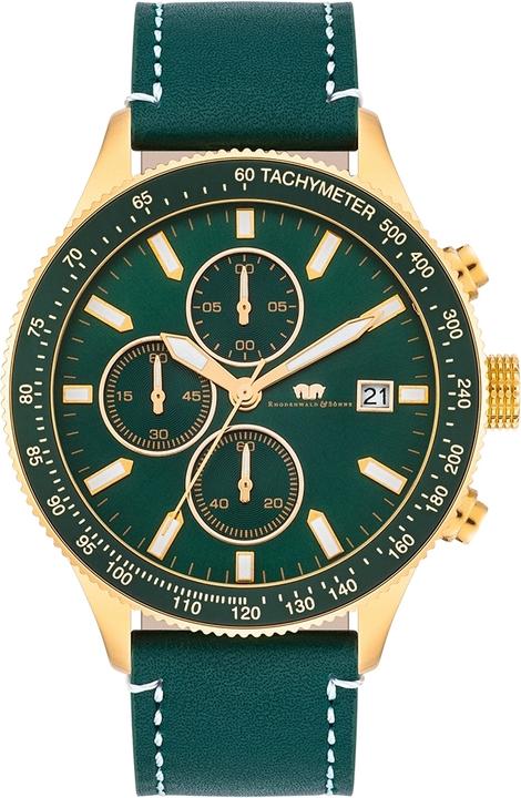 Produktbild Herren Chronograph Karthago II Echtleder grün - 23554 (Chronograph, 43 mm)