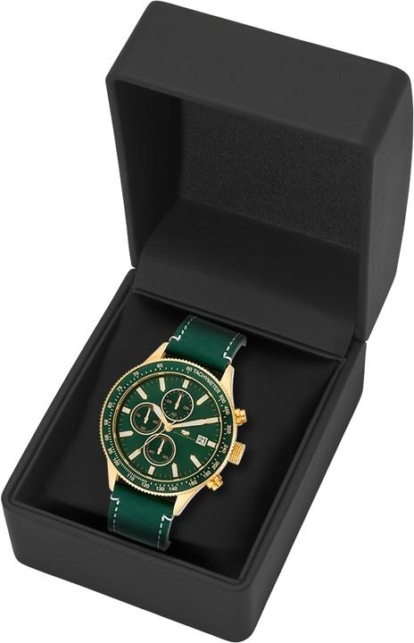 Produktbild Herren Chronograph Karthago II Echtleder grün - 23554 (Chronograph, 43 mm)