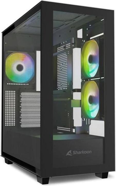 Produktbild Sharkoon Rebel C60 RGB ATX Black (ATX, mATX, Mini-ITX)