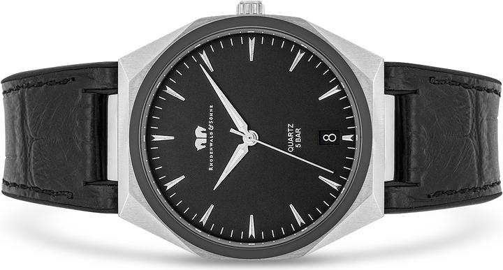 Produktbild Herren Quarzuhr Cooledge Echtleder/Silikon schwarz - 26519 (Analoguhr, 42 mm)