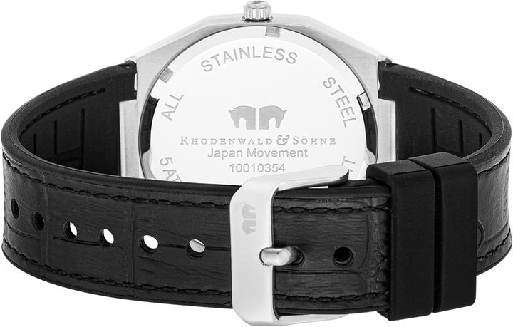 Produktbild Herren Quarzuhr Cooledge Echtleder/Silikon schwarz - 26519 (Analoguhr, 42 mm)