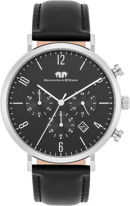 Actual product image Men Chronograph Arakon genuine leather black - 26531 (Chronograph, 42 mm)