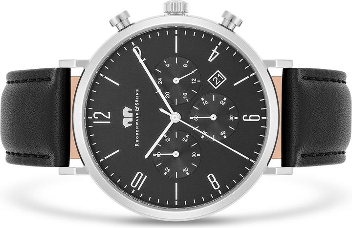 Actual product image Men Chronograph Arakon genuine leather black - 26531 (Chronograph, 42 mm)