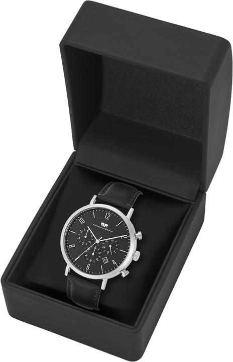 Actual product image Men Chronograph Arakon genuine leather black - 26531 (Chronograph, 42 mm)