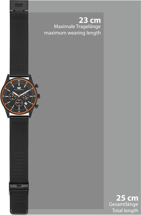 Immagine prodotto Cronografo da uomo Goodwill in acciaio inossidabile nero - 26523 (Cronografo, 43 mm)