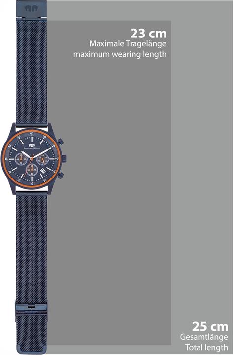 Actual product image Men Chronograph Goodwill Stainless Steel Blue - 26527 (Chronograph, 43 mm)
