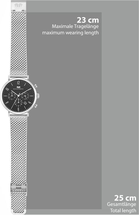 Immagine prodotto Cronografo da uomo Arakon in acciaio inossidabile argento - 26533 (Cronografo, 42 mm)