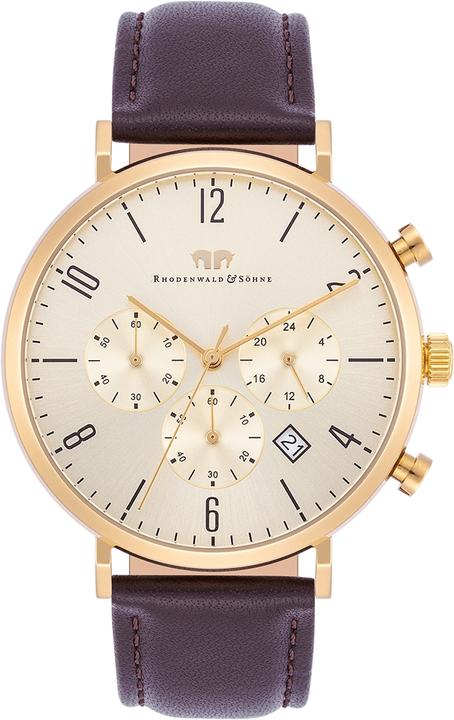Herren Chronograph Arakon Echtleder braun - 26535 (Chronograph, 42 mm)