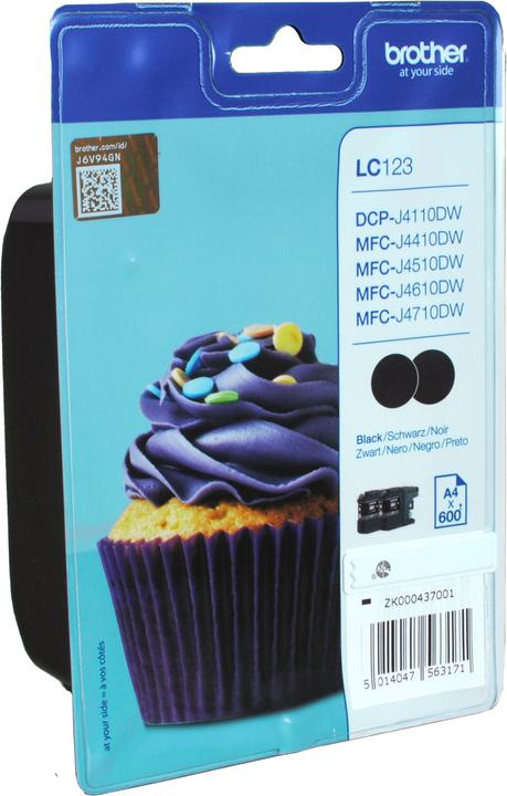 Actual product image Brother LC-123 BK Doppelpack (FC)