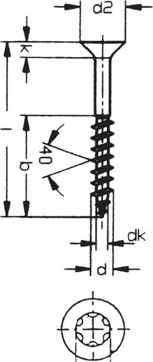 Produktbild Kletterbude Holzschraube für Klettergriffe (Silber)