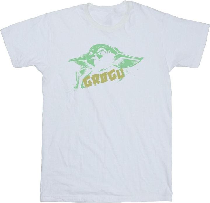 Actual product image Star Wars Mens The Mandalorian Grogu The Child Splat T-Shirt (S)