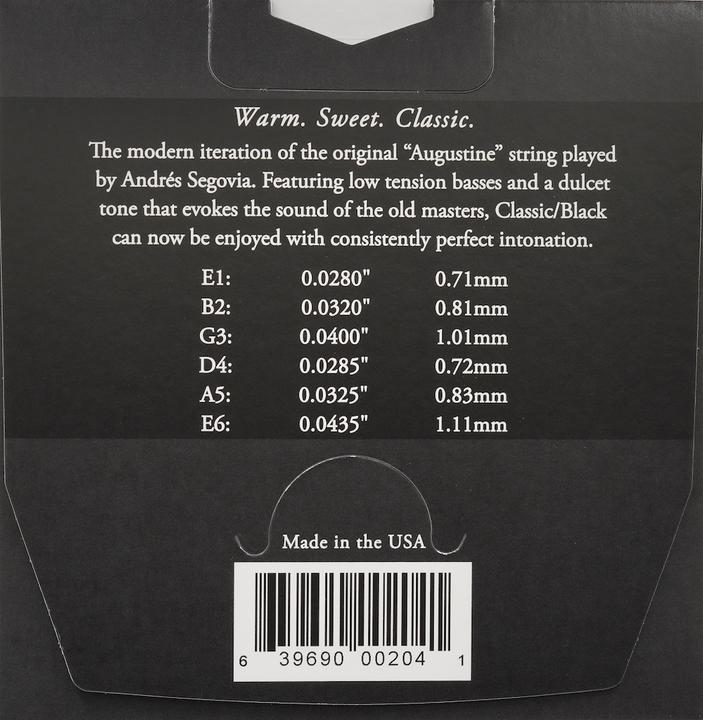 Produktbild Augustine Classic Black Soft (6 x, Gitarre, 0.04")