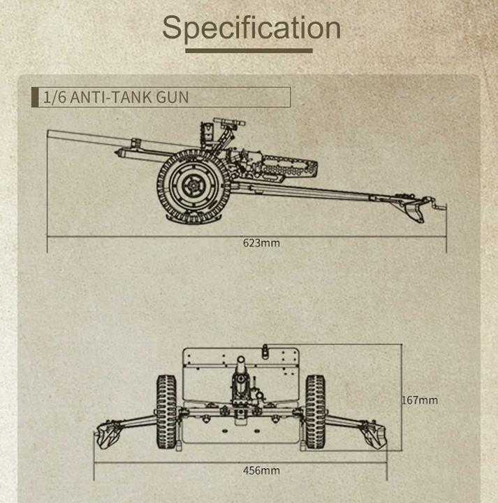 Image du produit RocHobby Remorque canon antichar M3 1:6 (RTR Prêt à fonctionner)