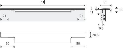 Image du produit Hettich Profils de poignées ProDecor Lamezia