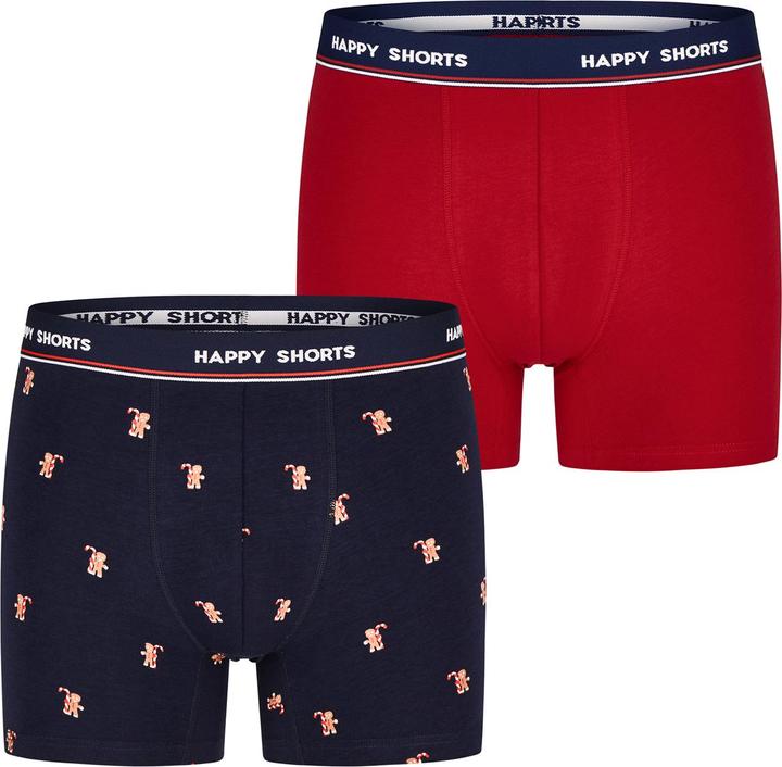 Happy shorts Retro Boxer Jersey XMAS (M, 2er Pack)