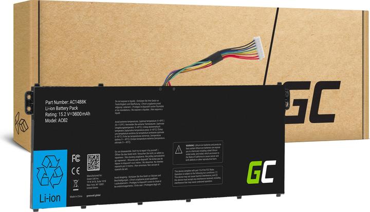Image du produit GreenCell Cell AC62 Batterie de rechange pour ordinateur portable (4 cellules, 3600 mAh)