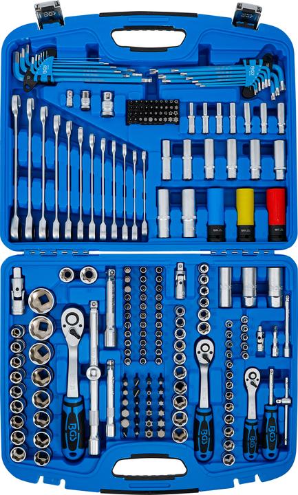 Actual product image BGS Socket Set 6.3 mm (1/4") / 10 mm (3/8") / 12.5 mm (1/2") Drive 218 pcs.